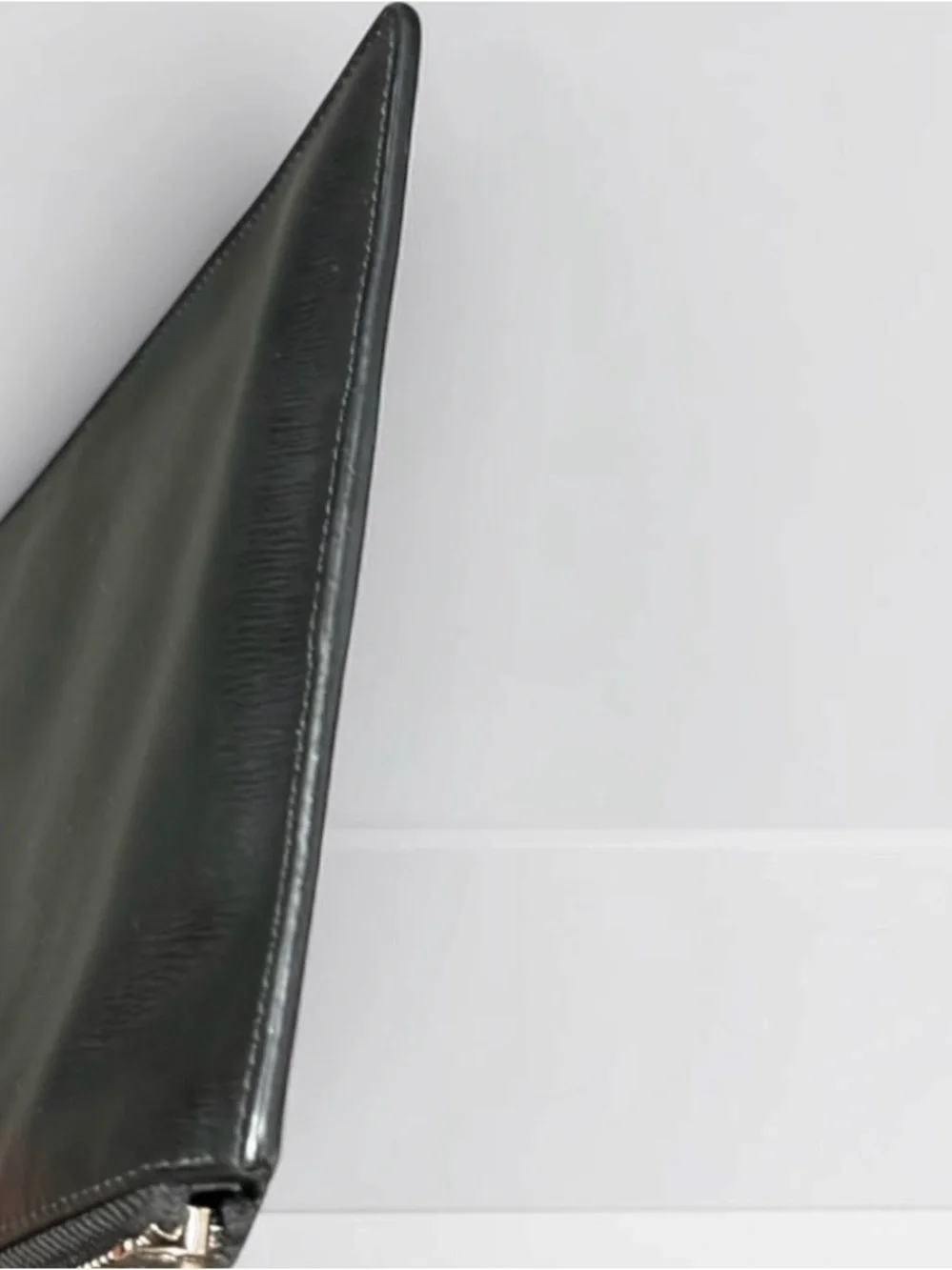 Dior Homme Black Calfskin Bee Pouch Clutch Document Case